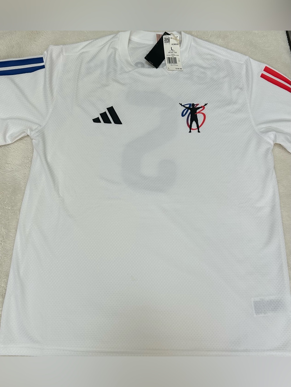 New Adidas Jude Bellingham Training Tee Size Large Men’s White Style KD8930